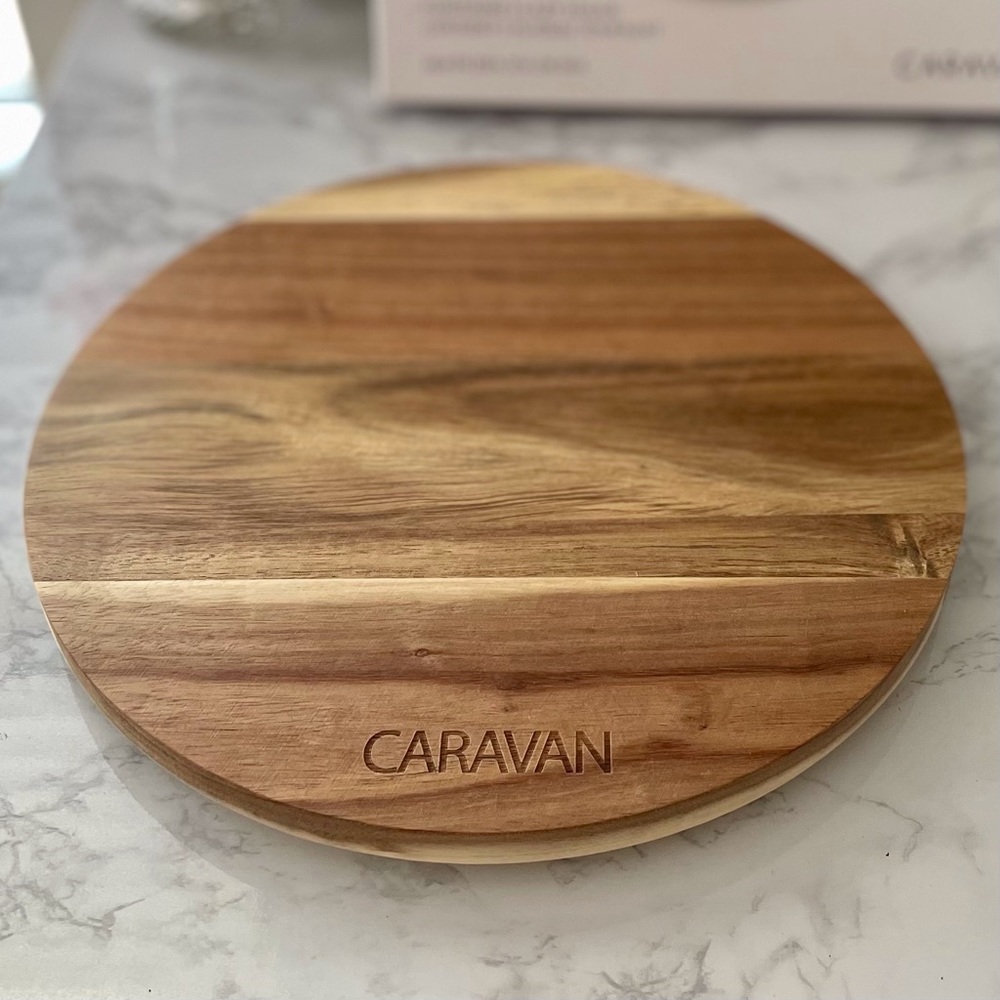 Lazy Susan Acacia Wood 10.8” Round NWT - Picture 3 of 10